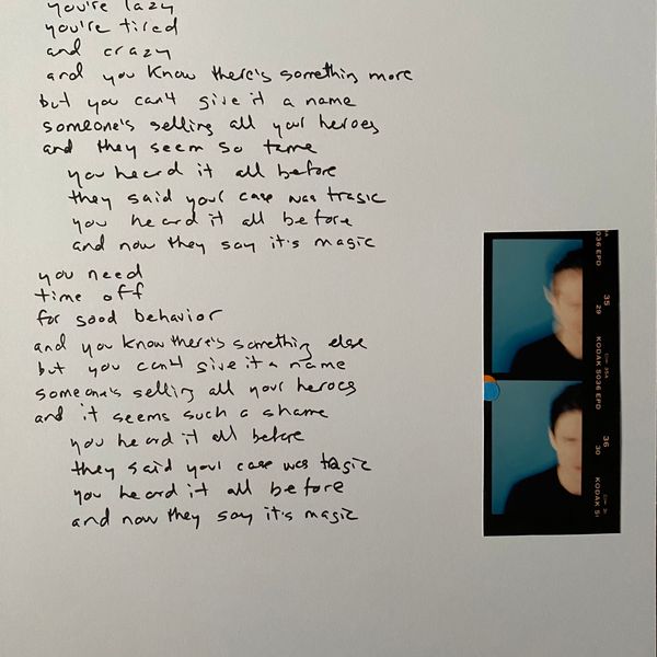 Lyric sheet 