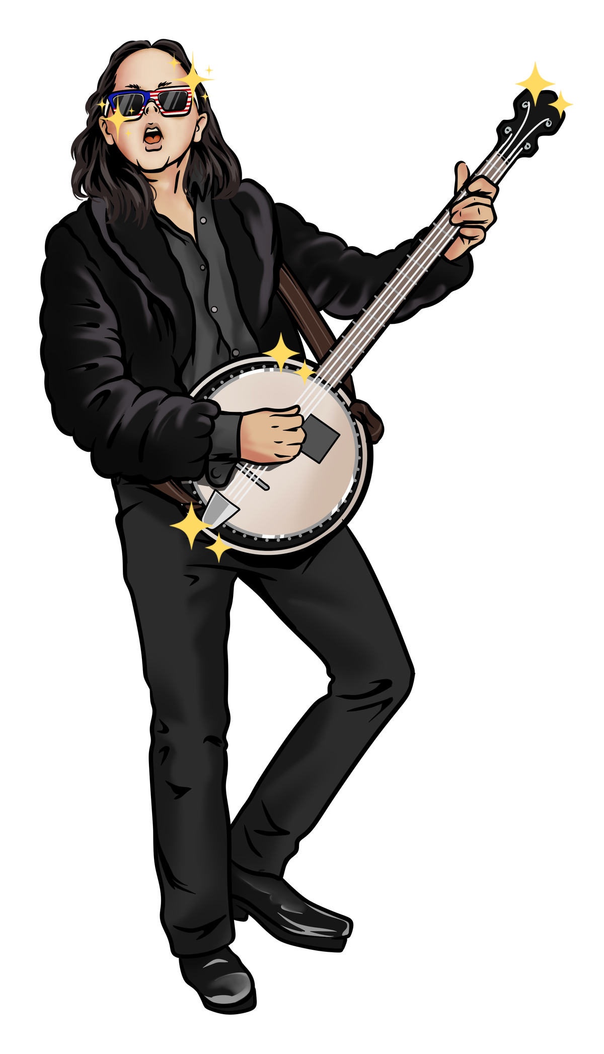 Clamp RonJovi – 3” Vinyl Sticker of Pure Patriotic Mayhem
