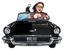 Whiskey on Wheels – 3” Vinyl Sticker