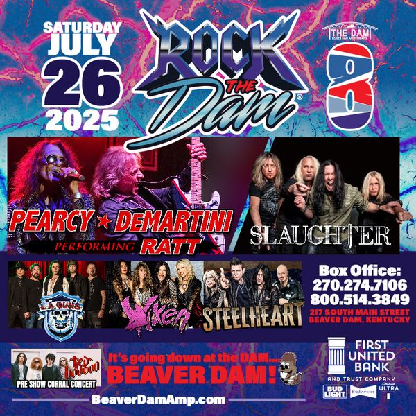 ROCK THE DAM 8 @ Beaver Dam Amphitheater - Jul 26, 2025, 6:15PM