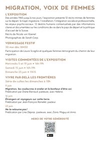 Laura Scaglia (duo) @ Vernissage Migration Voix de Femmes