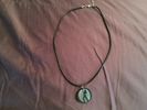 BRAND NEW "O" LOGO CHROME/BLACK PENDANT NECKLACE w free song download!