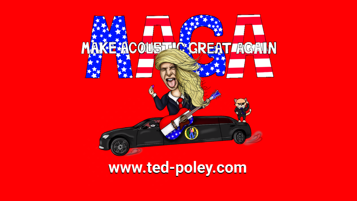 *NEW LIMITED EDITION* Ted Poley "Make Acoustic Great Again" Red Shirt (Unisex)