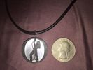 BRAND NEW "O" LOGO CHROME/BLACK PENDANT NECKLACE w free song download!