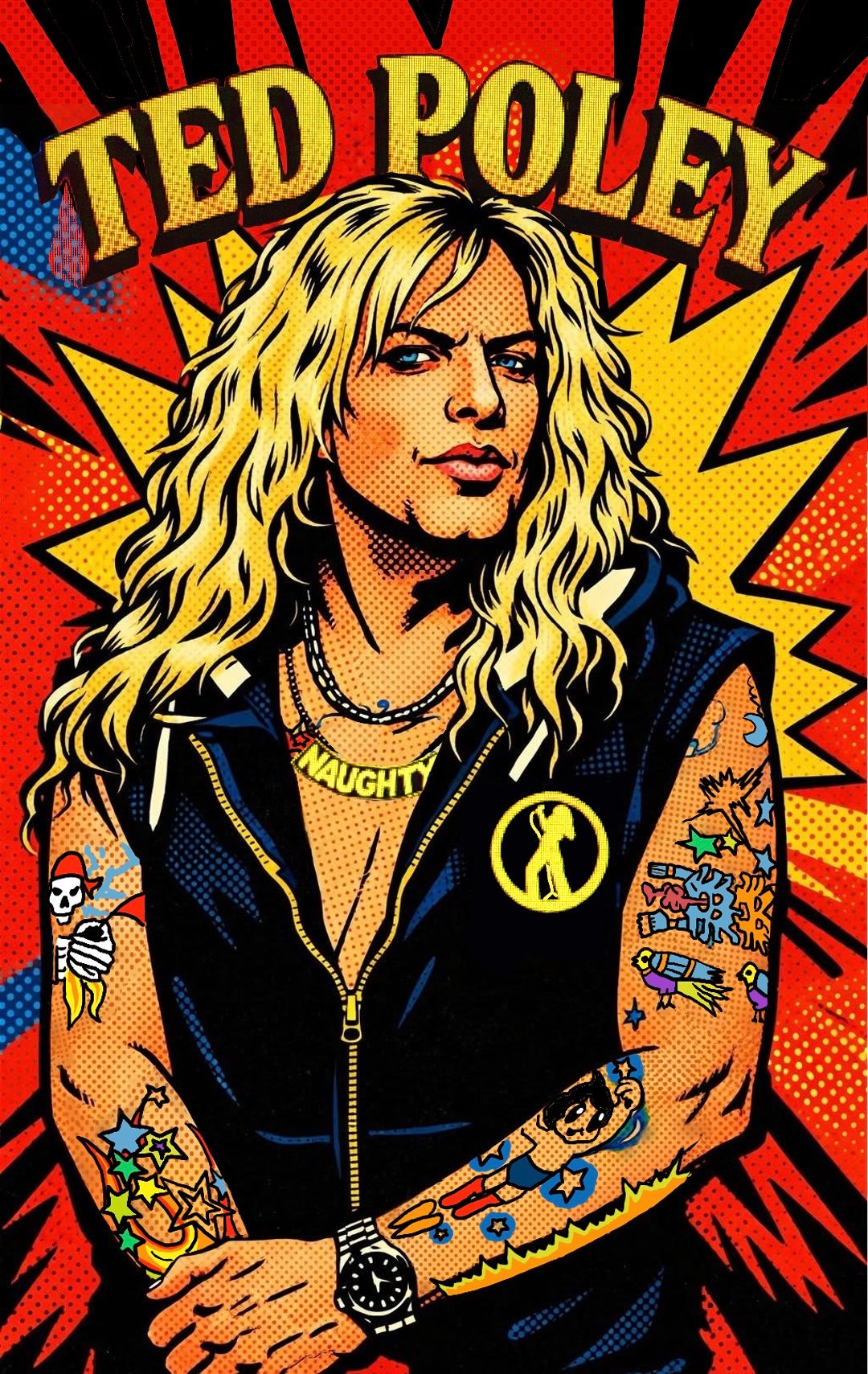 Ted Poley Comic Style Unisex T-Shirts