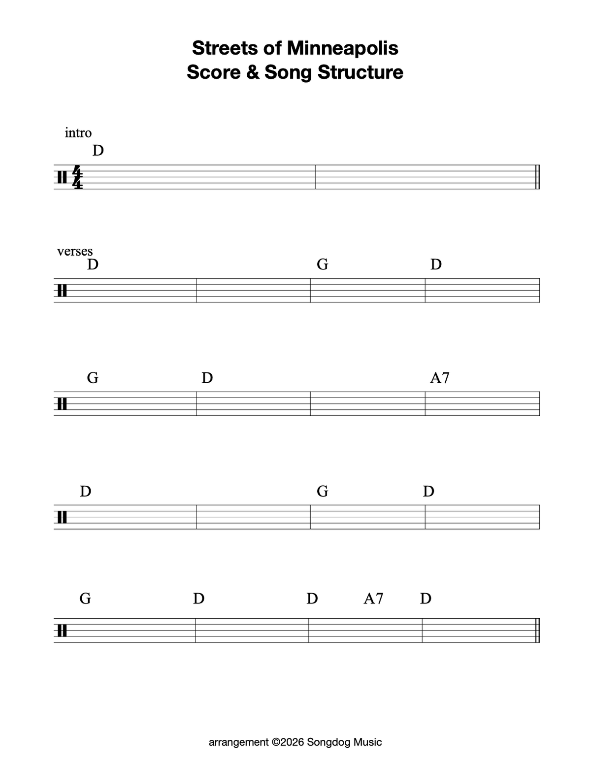 Streets Of Minneapolis - super lead sheet