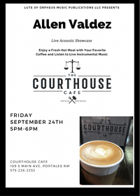 Courthouse Cafe and Acoustic Guitar