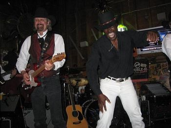 01-11-09: Will Glover  who is still a fire ball of energy and an original member of the Pyramids  got up with us and rocked the house as usual
