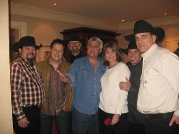 12-12-08: A rare privilege for us as Jay Leno says hello to Sylvia and the Doo-Wahs
