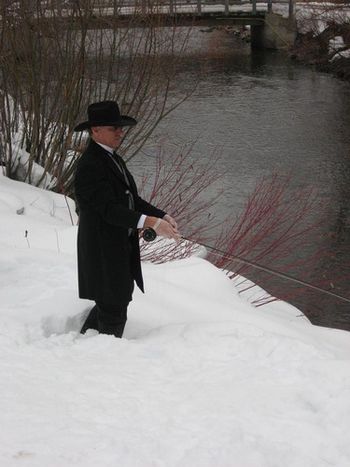 James fishing.

