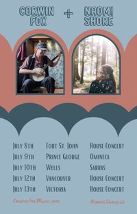 🪕Corwin Fox & Naomi Shore House Concert