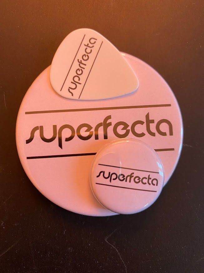 Disconnect - Bottle Opener, badge and guitar pick