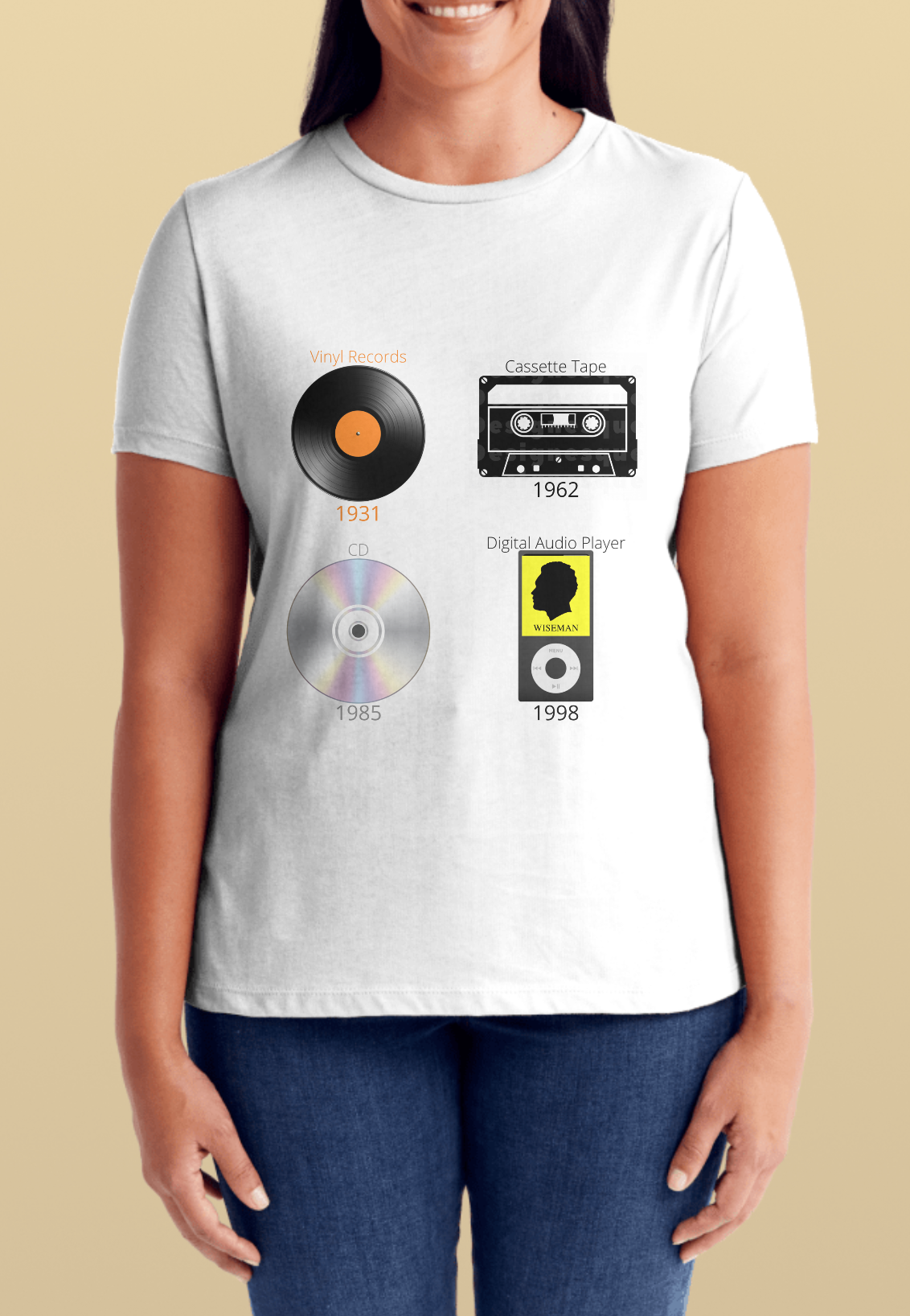 Analog to Digital T-shirt for Women - White