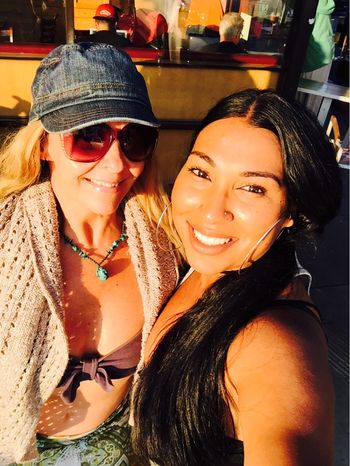 Fellow Canadian Melanie Fiona in Marina Del Rey with the Daye. Toronto girls in LA!
