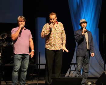 Singing a trio with Michael English and  Jason Matthew Clark
