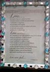 Teal and Blue Photo Frame - Love 