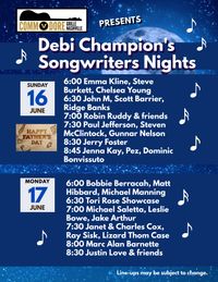 Commodore Grille - Debi Champion's Songwriters Night