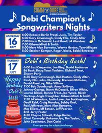 Commodore Grille - Debi Champion's Songwriters Night