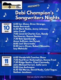 Commodore Grille - Debi Champion's Songwriters Night