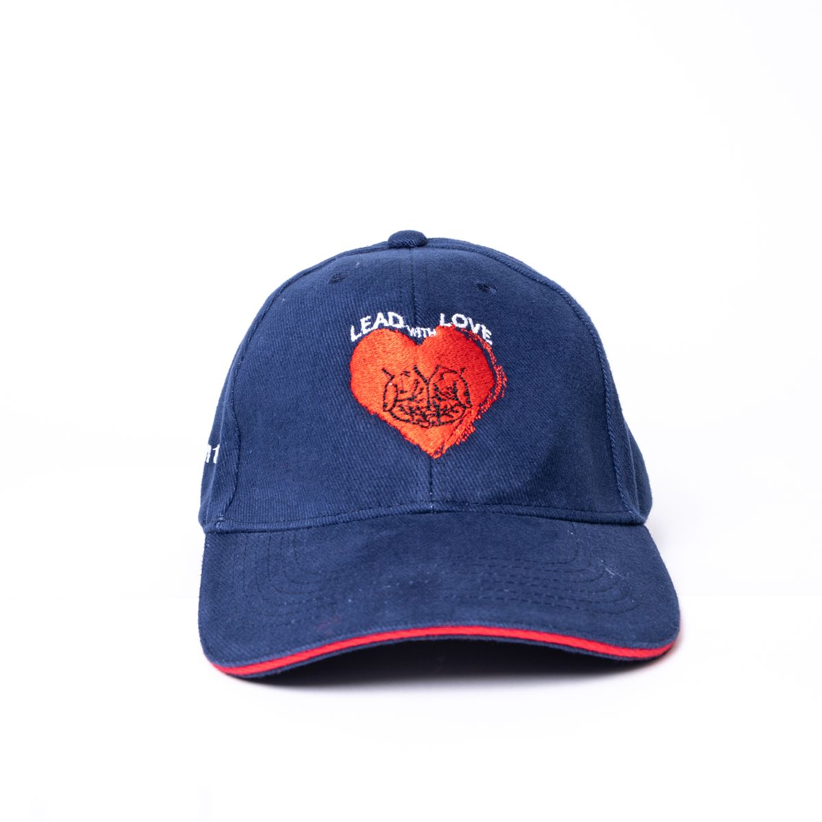 (Navy Blue/ Red) Lead with Love Dad Hat