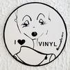  I ♥️ RECORDS Girl Black on White Black Stripe #5 - SOLD