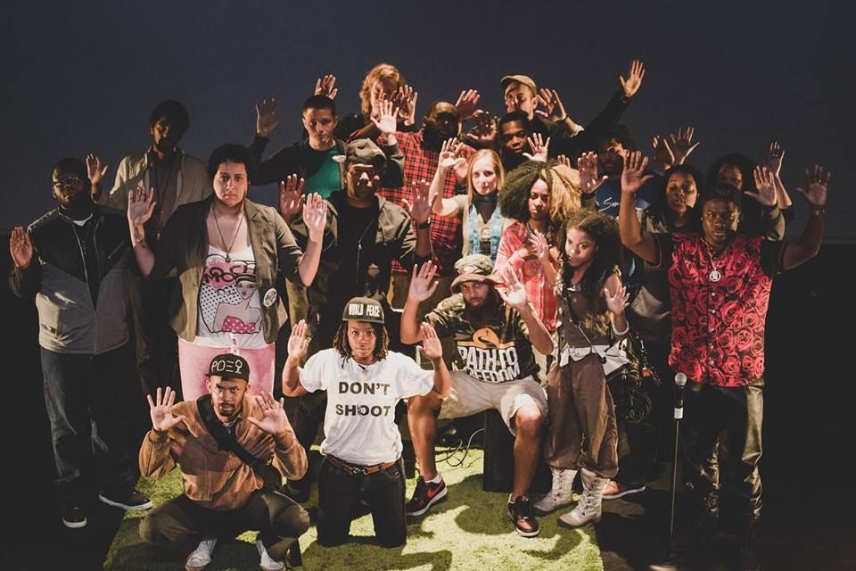 Soleil (Center | Don't Shoot) at the SHOUT- Houston event "How Much Is Enough?"
