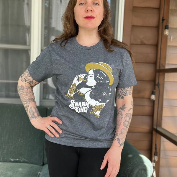 Charcoal Whisky Lady unisex tee