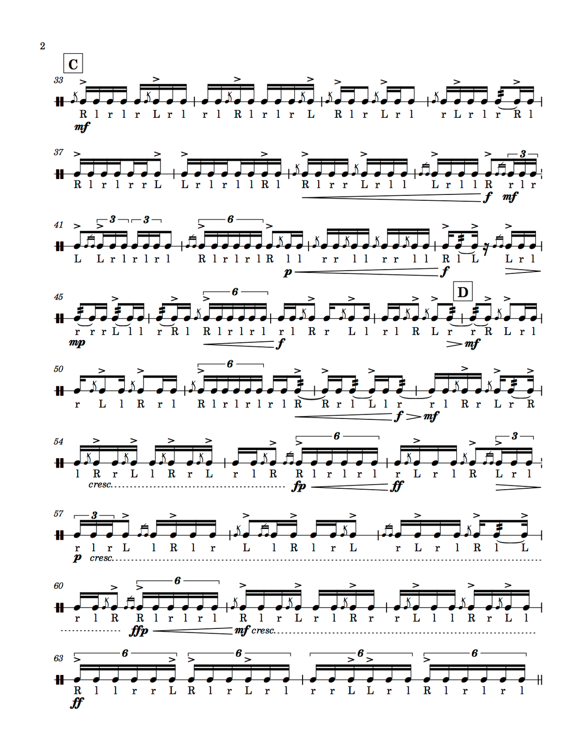 "Through the Streets of Lyon" Snare Solo