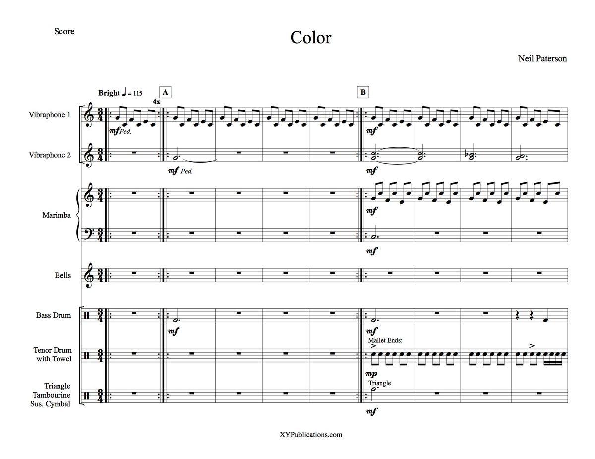 "Color" for Percussion Ensemble