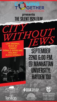 City Without Jews Cine-concert with Alicia Svigals and Donald Sosin