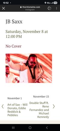 JB Saxx @Thornton Winery 