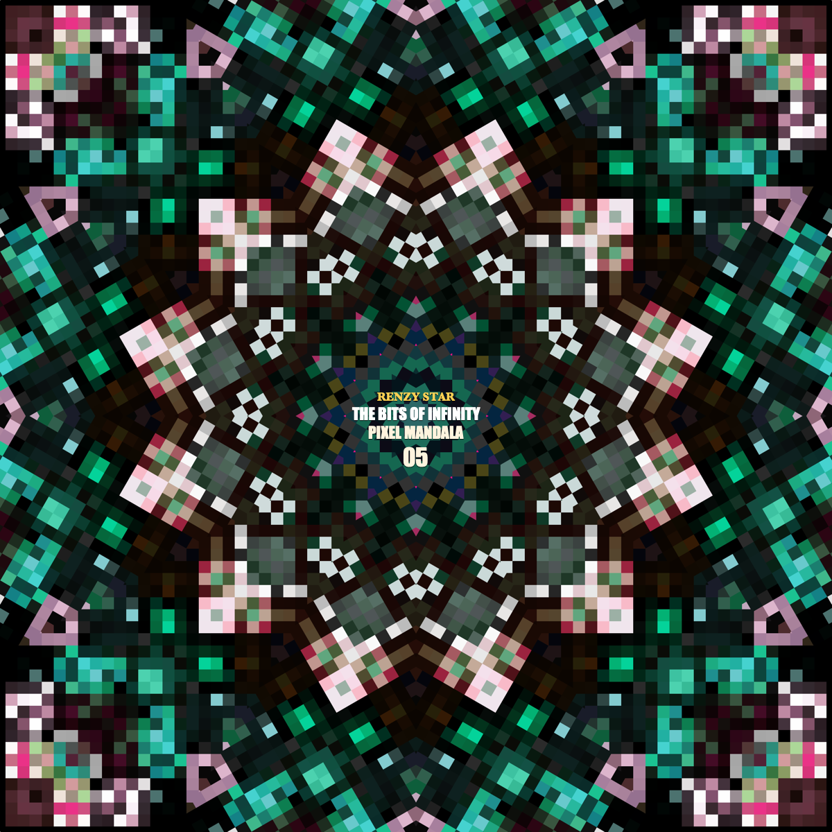 The Bits of Infinity: Pixel Mandala 05 (PNG)