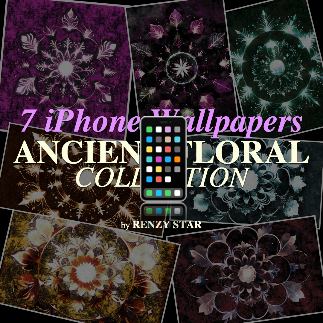 Ancient Floral: iPhone Wallpapers Pack (7) [PNG]