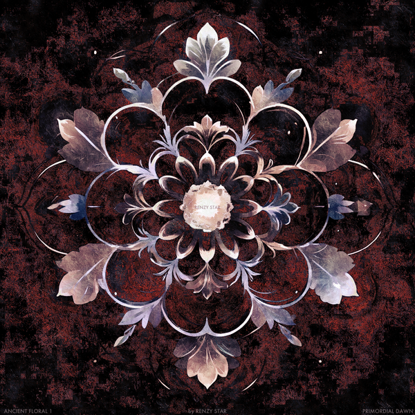 Ancient Floral #1 (of 7) - "Primordial Dawn" (PNG)