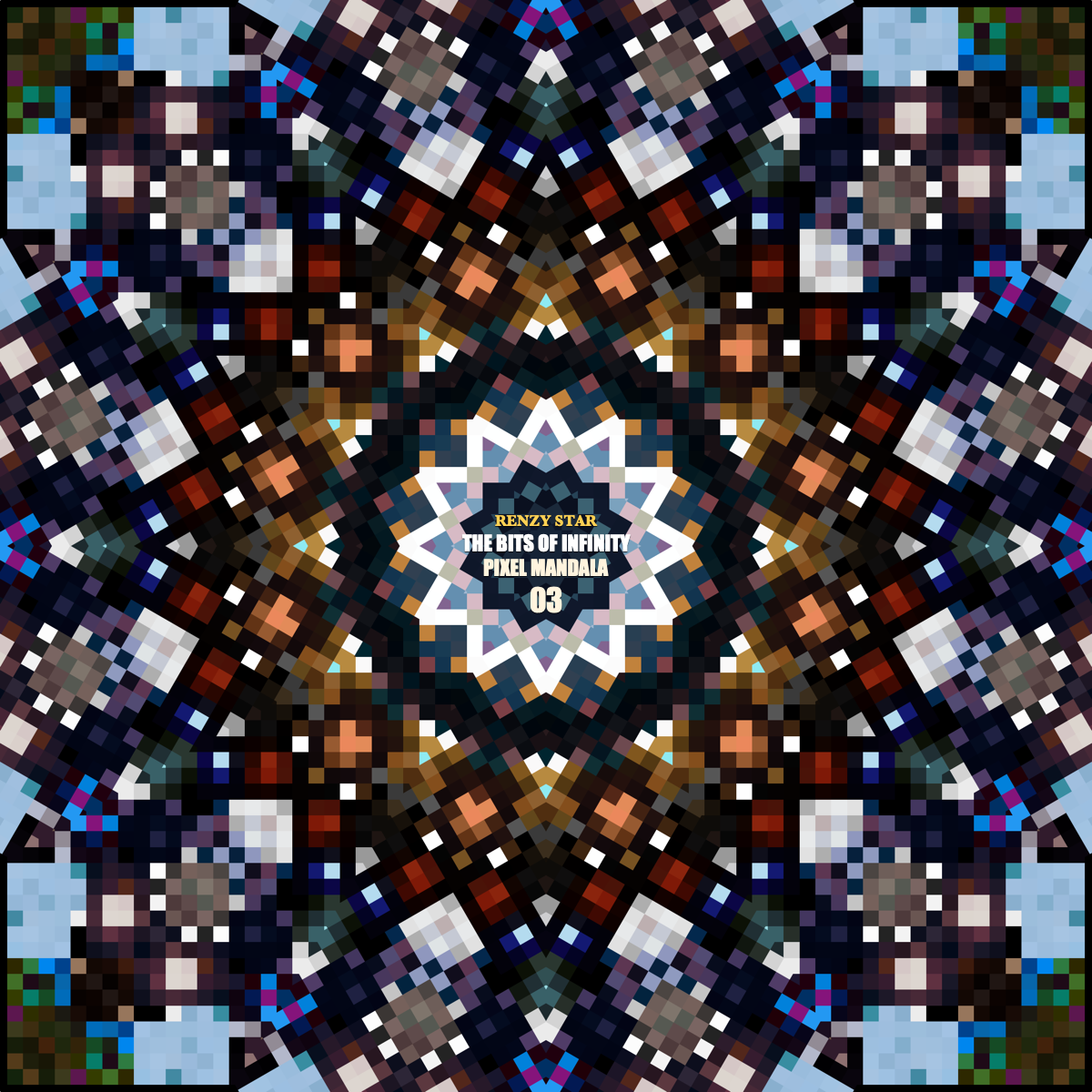 The Bits of Infinity: Pixel Mandala 03 (PNG)