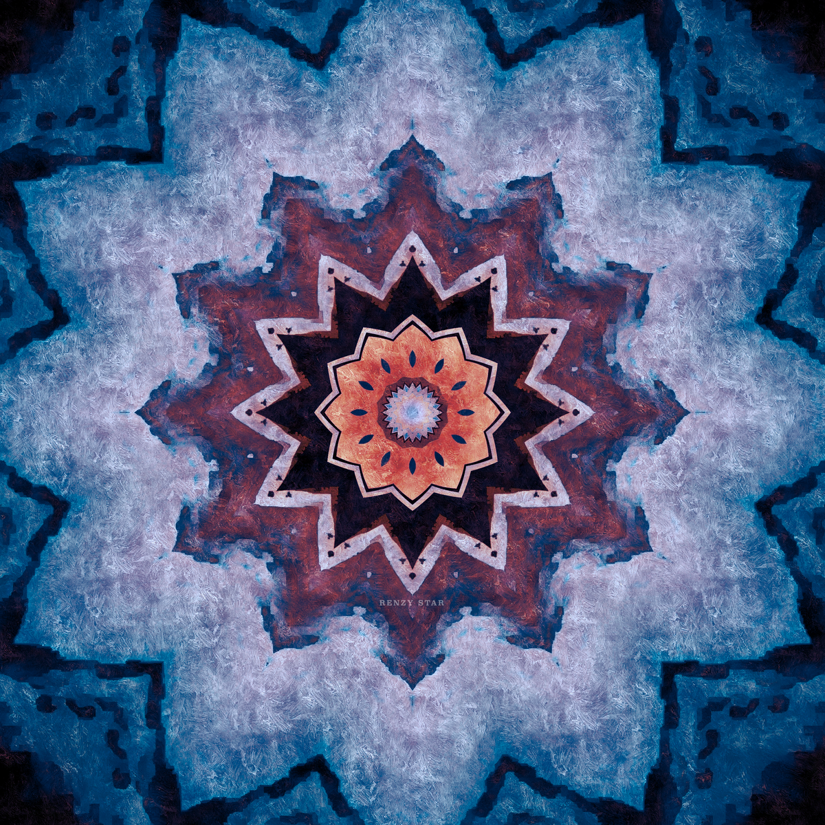 The Art of Infinity: Mandala Art #41 - "Frozen in Time" (PNG)