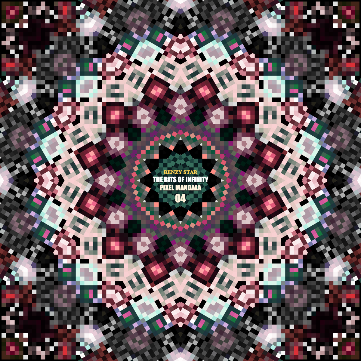 The Bits of Infinity: Pixel Mandala 04 (PNG)