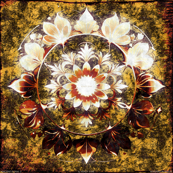Ancient Floral #2 (of 7) - "Whispers in Breeze" (PNG)