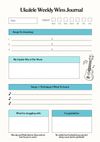 Ukulele Weekly Progress Tracker [Digital Printable File]