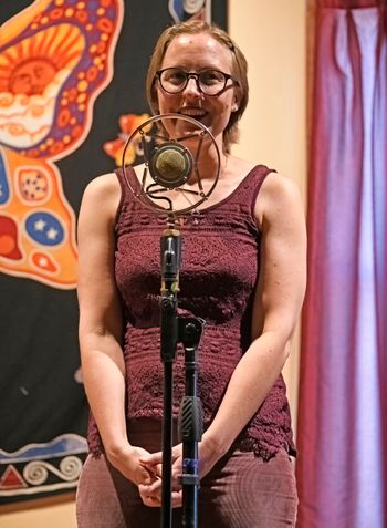 "Love, the Heartache" release show welcome, July 2025. Photo by Roger Averbeck.
