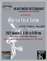 Marc Audet Winter Folk Show in Combermere