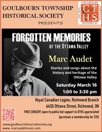 Forgotten Memories for the Goulbourn Township Historical Society