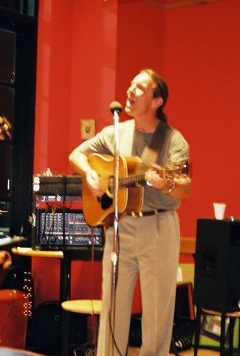 A red night at Border's Books & Music
