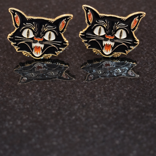 Earrings Too Spooky Cat