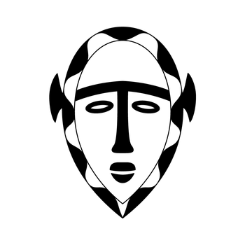 B&W Floating Mask Logo
