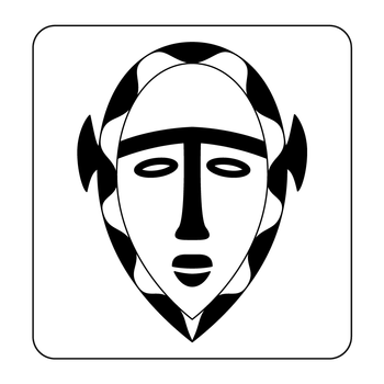 B&W Boxed Mask Logo
