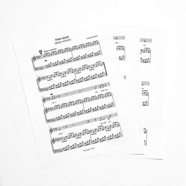 Palm Speak Digital Sheet Music