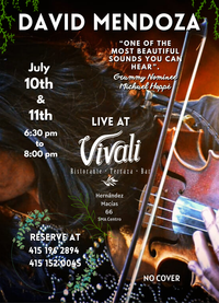 David Mendoza Live at Vivali Ristorante Bar