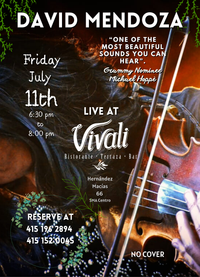 David Mendoza Live at Vivali Ristorante Bar