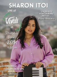 David Mendoza presents SHARON ITOI live at Vivali Ristorante Bar